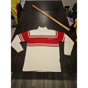 Southpole Men's Red Stripe Mock Neck Y2K Sweater Hip Hop Skater Size‎ L